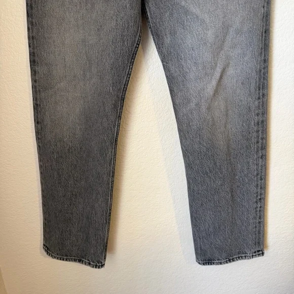 AGOLDE 90s Pinch Waist Cropped High Rise Straight Leg Jeans Washed Black Size 27 - Picture 6 of 11